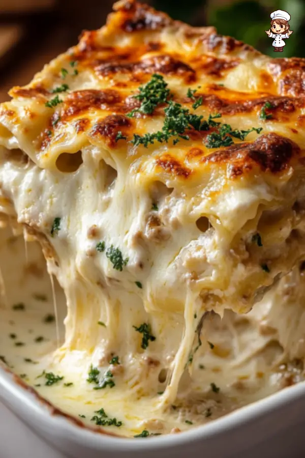 Cheesy Chicken Alfredo Lasagna Recipe Creamy & Delicious Italian Bake