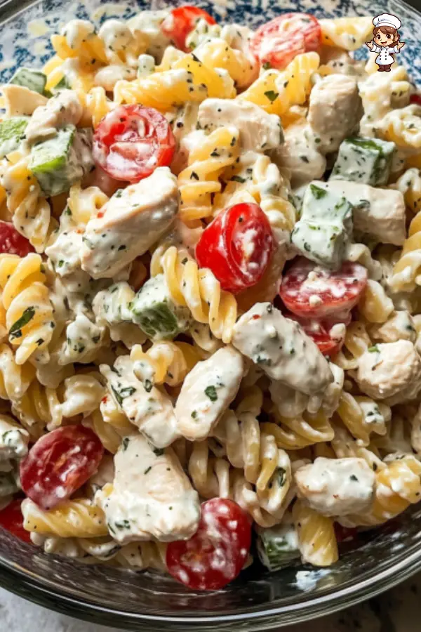 Chicken Pasta Salad with Creamy Greek Yogurt Dressing – A Healthy and Flavorful Dish