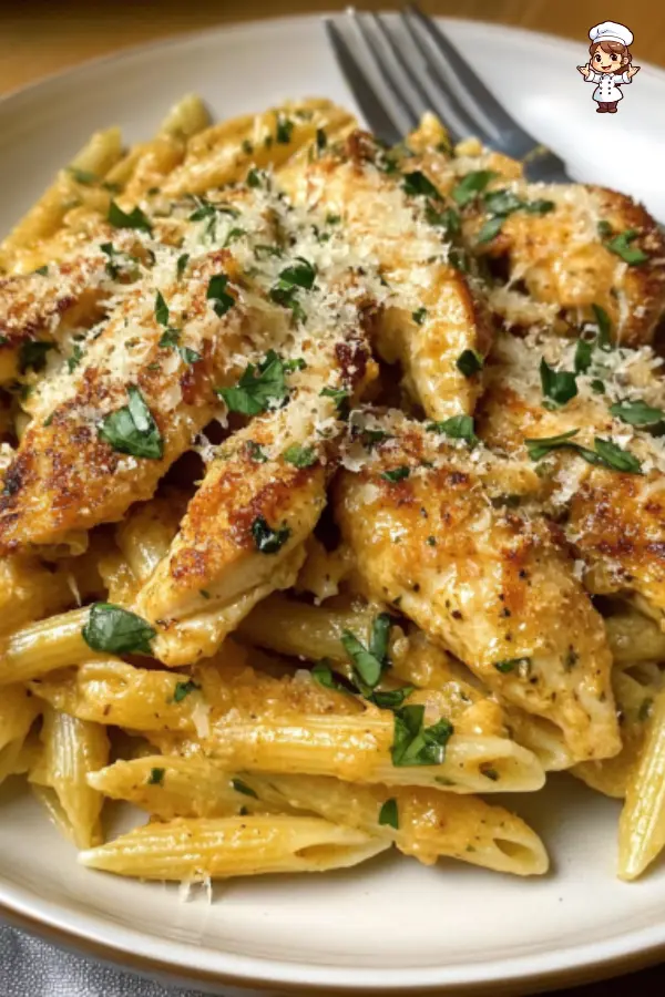 Garlic Parmesan Chicken and Pasta A Quick & Creamy Comfort Dish