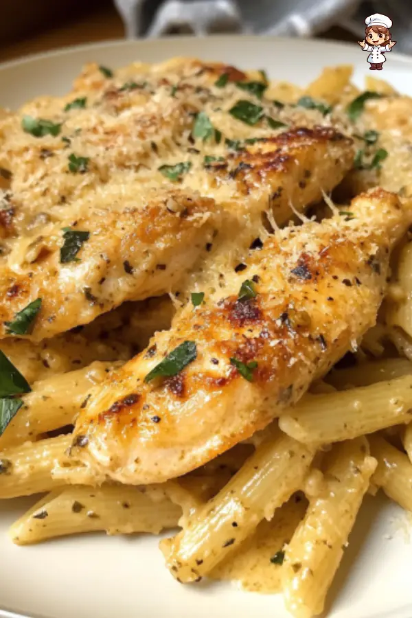 Garlic Parmesan Chicken and Pasta Recipe A Creamy, Flavorful Dinner