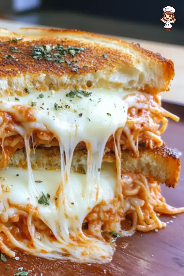 How to Make Spaghetti Grilled Cheese Delicious Cheesy Leftover Spaghetti Sandwich