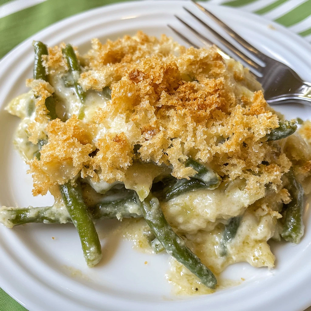 Delicious Asparagus Cracker Casserole served in a baking dish