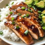 Delicious easy teriyaki chicken served with steamed vegetables and rice