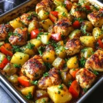 Hawaiian Chicken Sheet Pan with vibrant vegetables and tropical seasoning