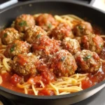 Delicious Italian meatballs served in rich tomato sauce