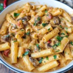 Delicious plate of Marry Me Pasta with creamy sauce and fresh herbs