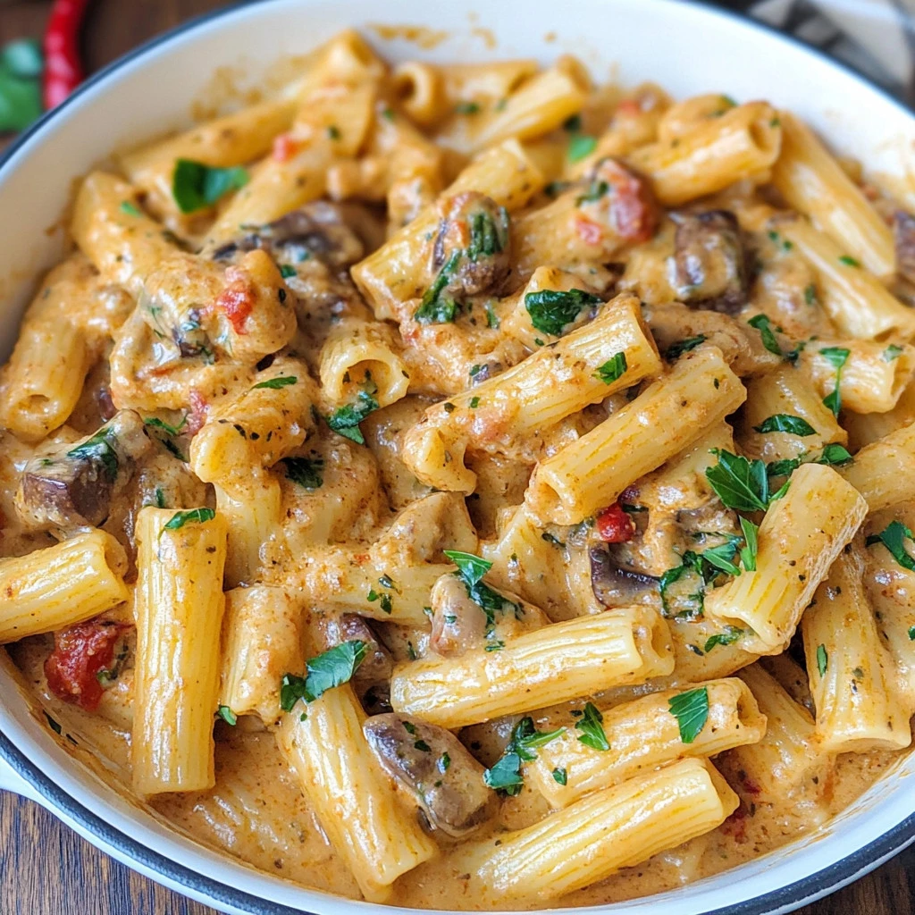 Delicious plate of Marry Me Pasta with creamy sauce and fresh herbs