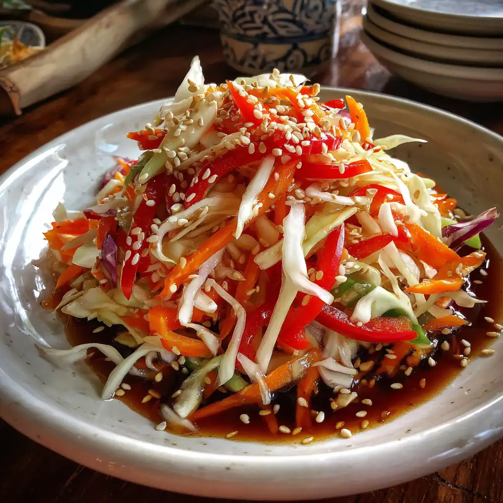 Asian Slaw with Sesame Dressing