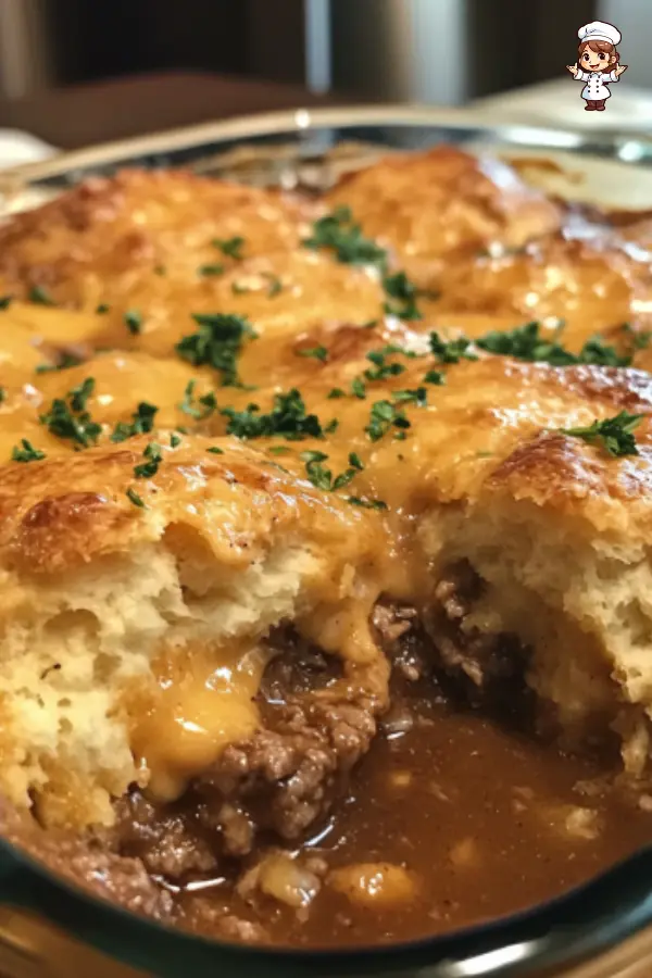 Cheddar Bay Biscuit Beef Cobbler Recipe – Easy, Cheesy Comfort Food