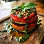 Eggplant & Tomato Stack with Pesto A Must-Try Delight!
