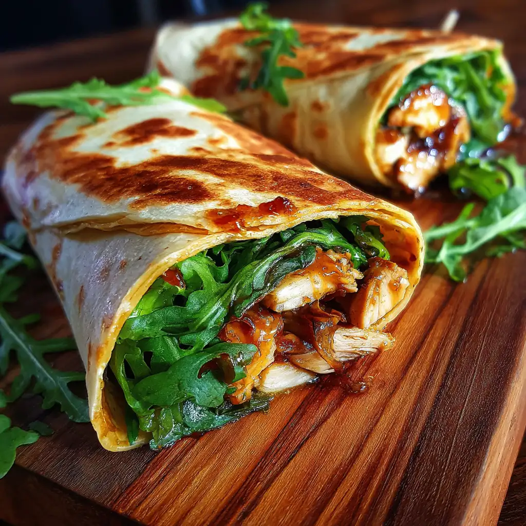 Honey Mustard Chicken & Arugula Wraps A Tasty Delight!
