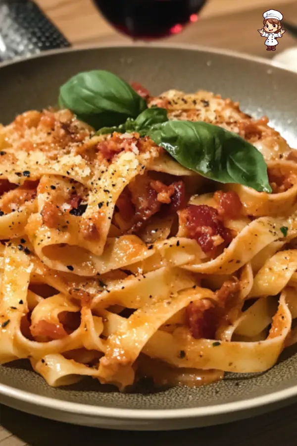 How to Make Tagliatelle with Pancetta, Basil, and Mozzarella