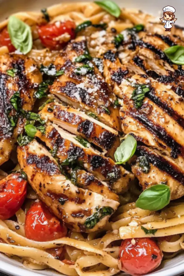 How to Make Tomato Basil Pasta with Balsamic Grilled Chicken