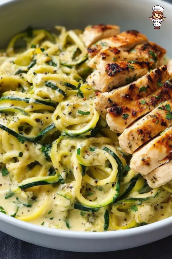 How to Make Zucchini Noodle Chicken Alfredo