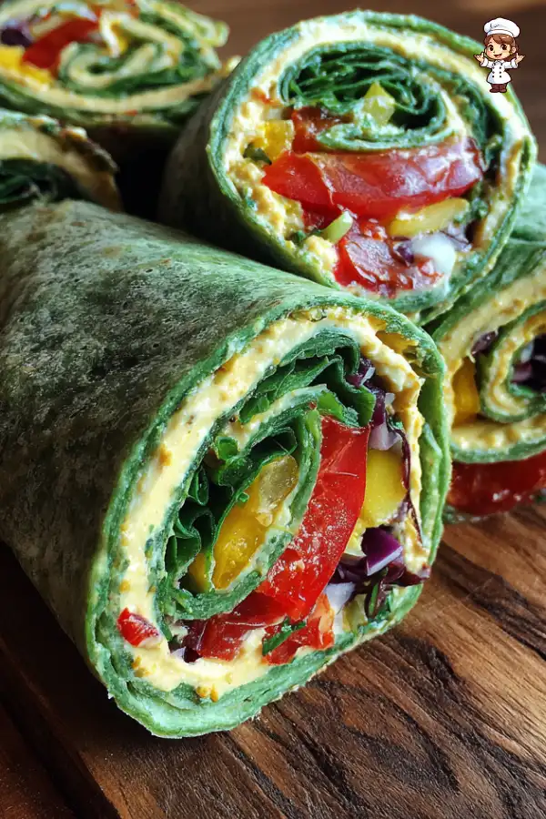 Hummus Veggie Spinach Wrap A Healthy Delight Awaits!