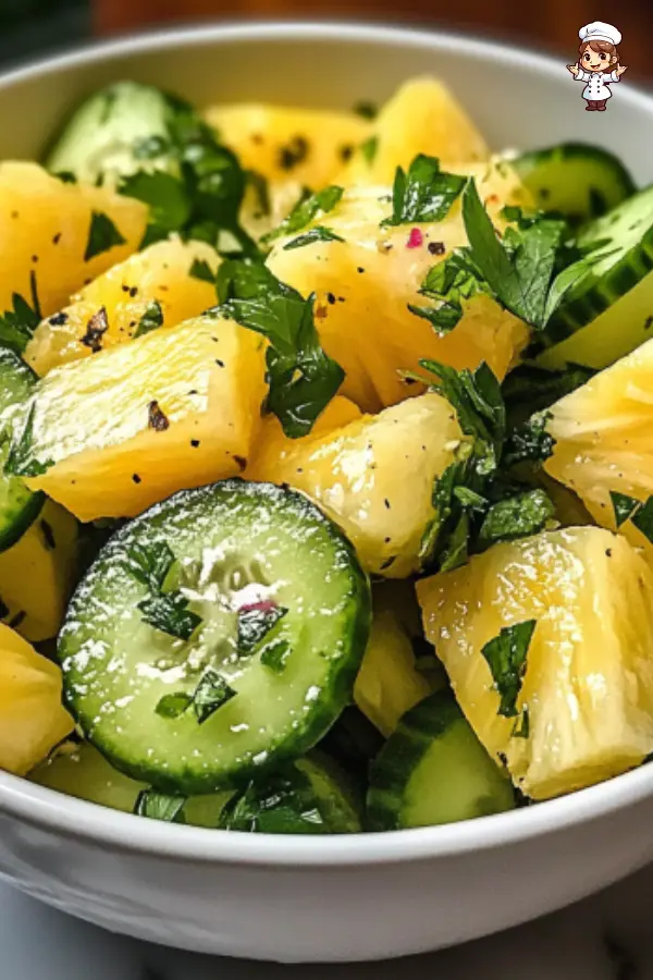 Refreshing Pineapple Cucumber Salad with Chili Lime Dressing