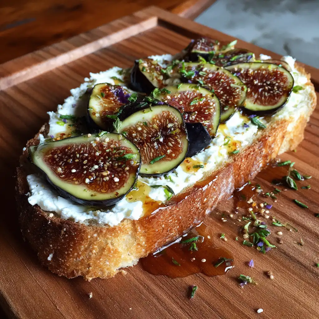 Ricotta Toast with Fresh Figs and Honey