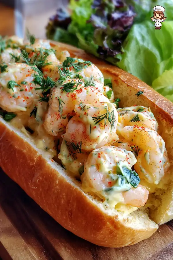 Shrimp Roll with Lemon Dill Mayo A Coastal Delight!