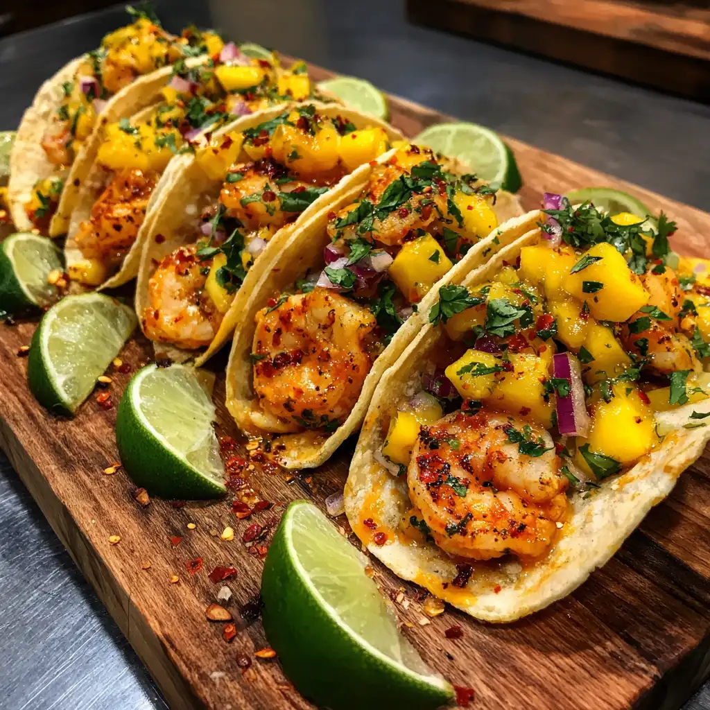 Shrimp Tacos with Mango Salsa