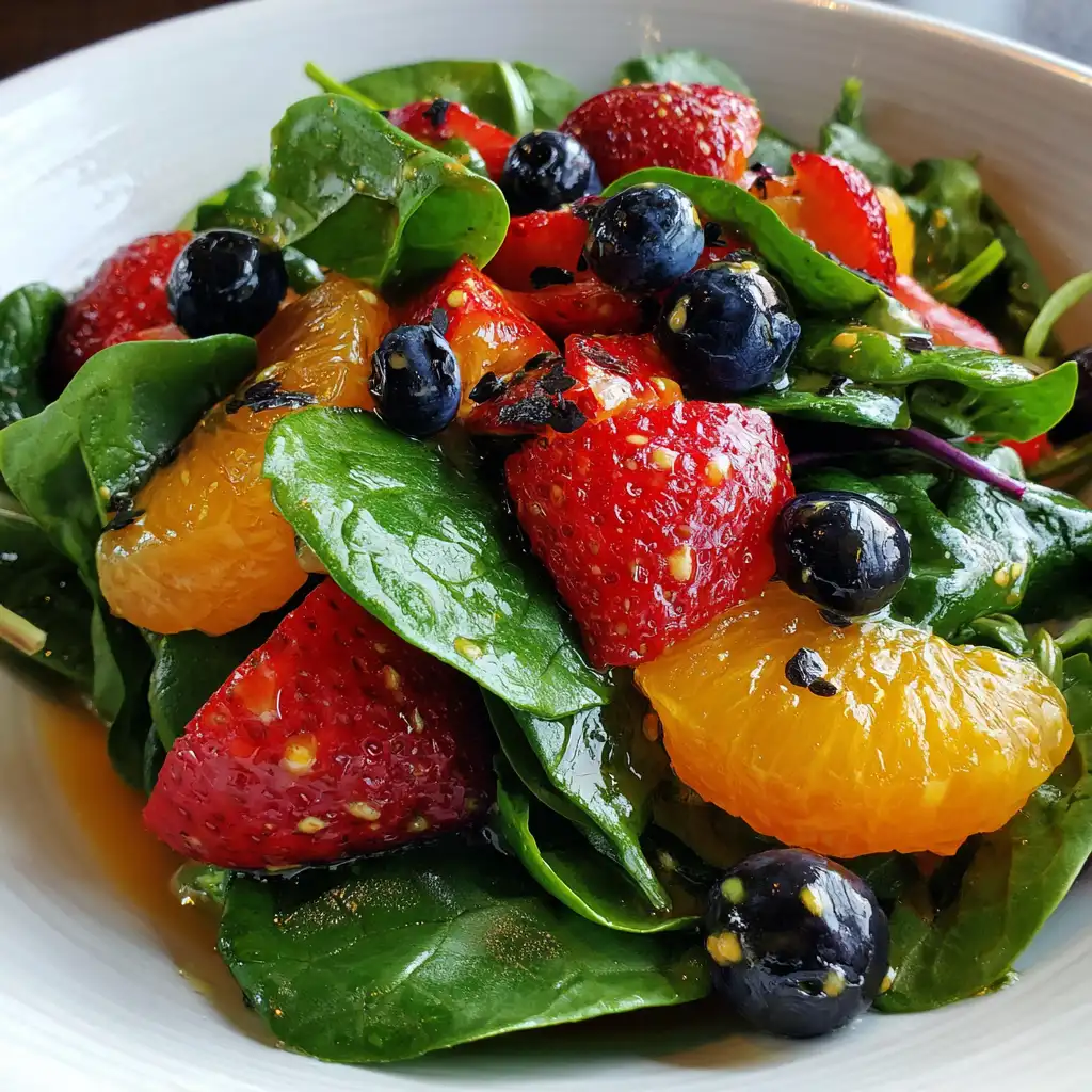 Spinach and fruit salad Discover its health benefits!
