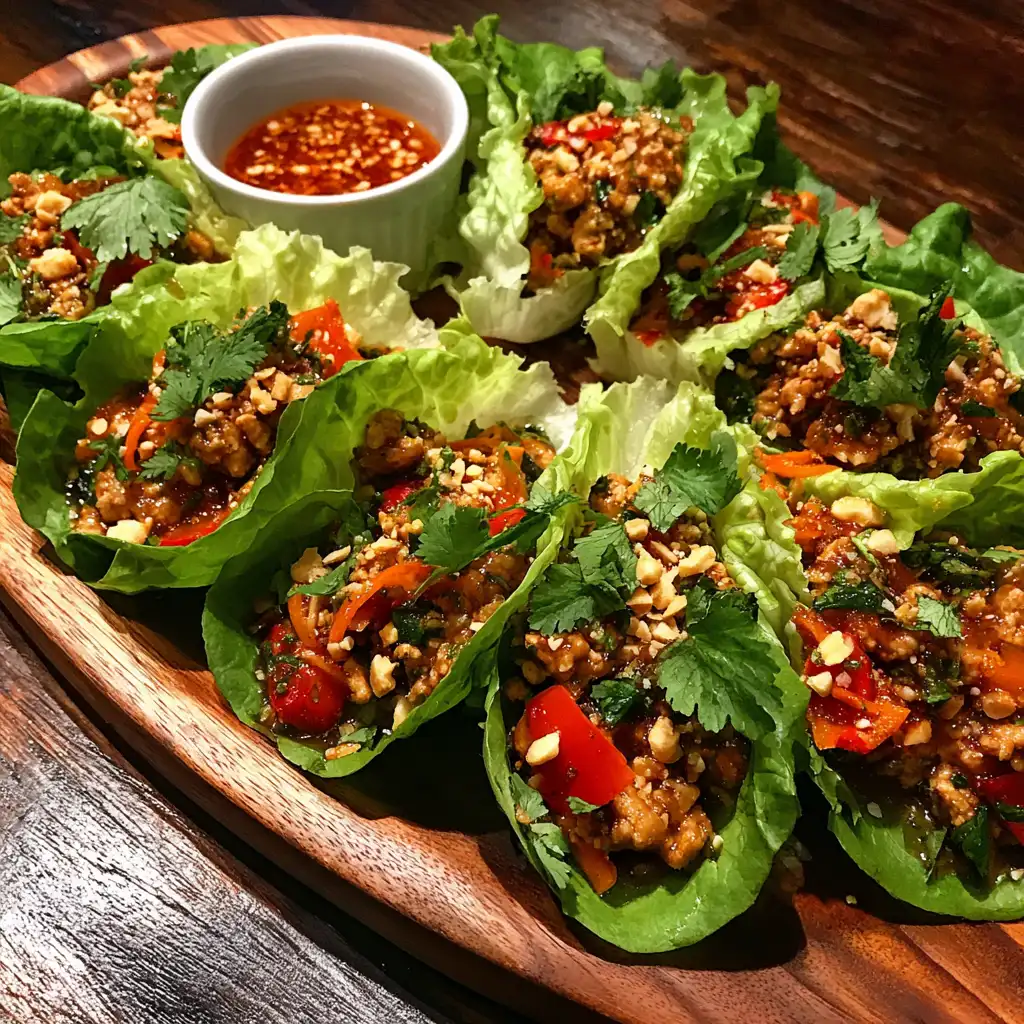 Thai Chicken Lettuce Wraps