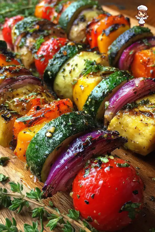 Vegetable skewers are the perfect dish for any gathering!