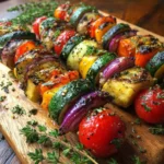 Vegetable skewers are the perfect dish for any gathering!