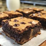 Delicious Brownie Cookie Bars served on a plate with chocolate drizzle