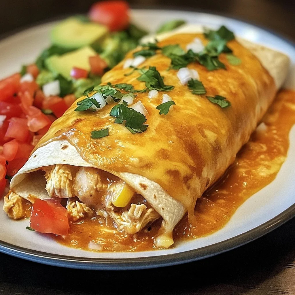Chi-Chi's baked chicken chimichangas served with salsa and toppings