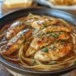 Delicious Chicken Scallopini dish served with lemon and capers