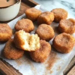 Delicious churro bites sprinkled with cinnamon sugar