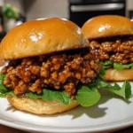 Delicious Honey Garlic Chicken Sloppy Joes served with fresh toppings.