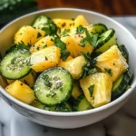 Fresh Pineapple Cucumber Salad with vibrant colors and flavors