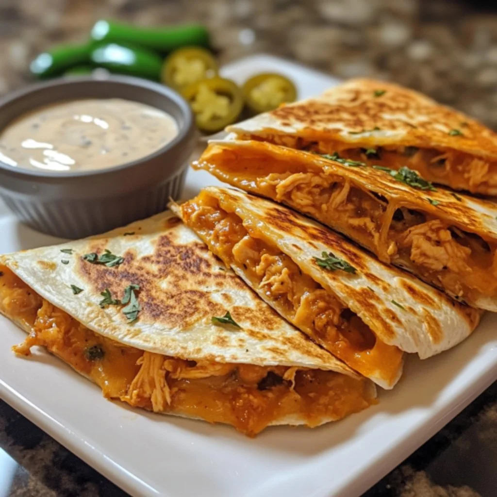Delicious Taco Bell Chicken Quesadilla served with salsa