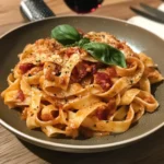 How to Make Tagliatelle with Pancetta, Basil, and Mozzarella