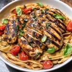 How to Make Tomato Basil Pasta with Balsamic Grilled Chicken