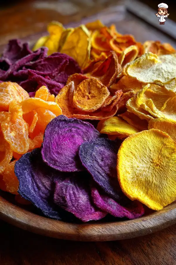 Dried fruit chips are the perfect healthy snack!