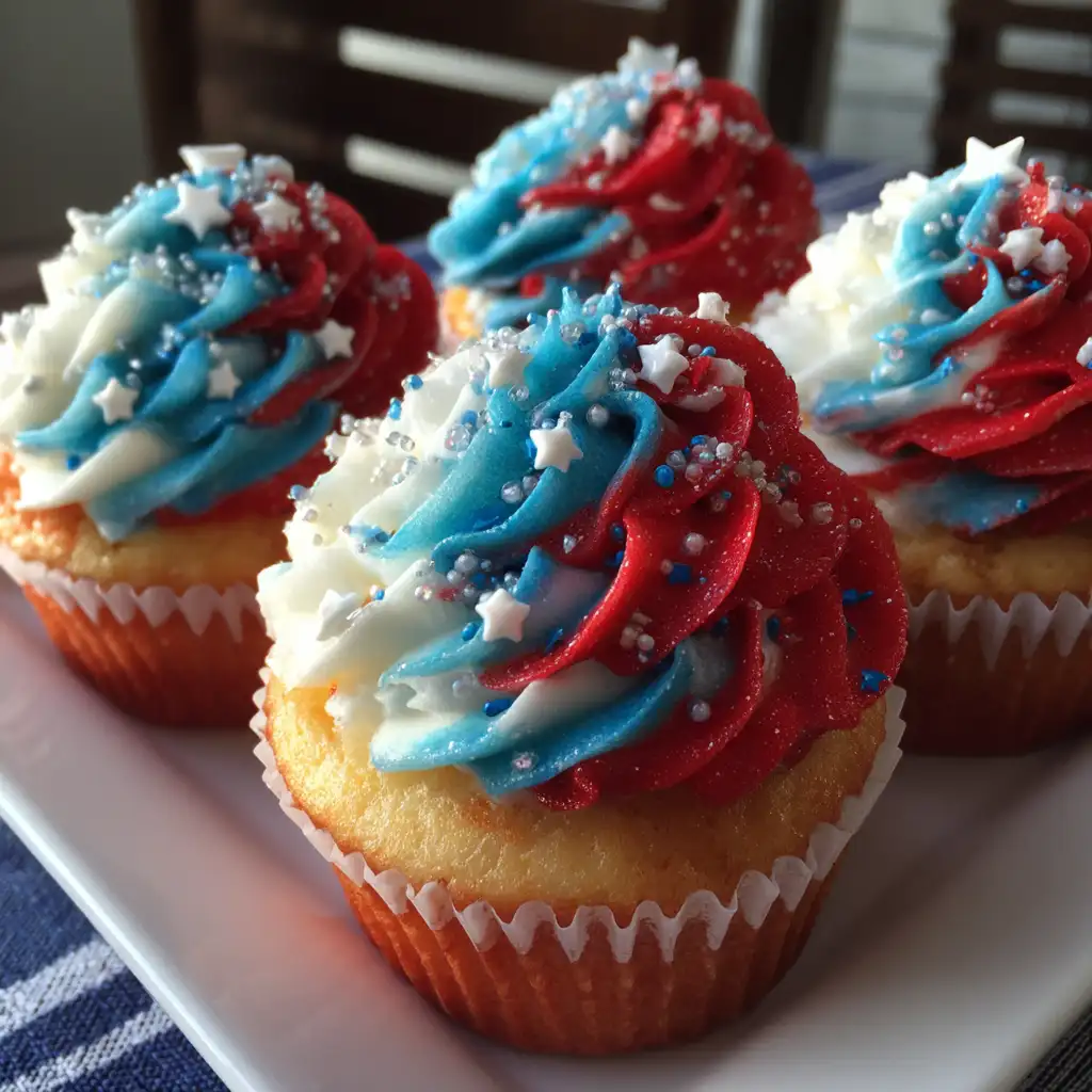 Red White and Blue Cupcakes Celebrate with Joyful Treats!