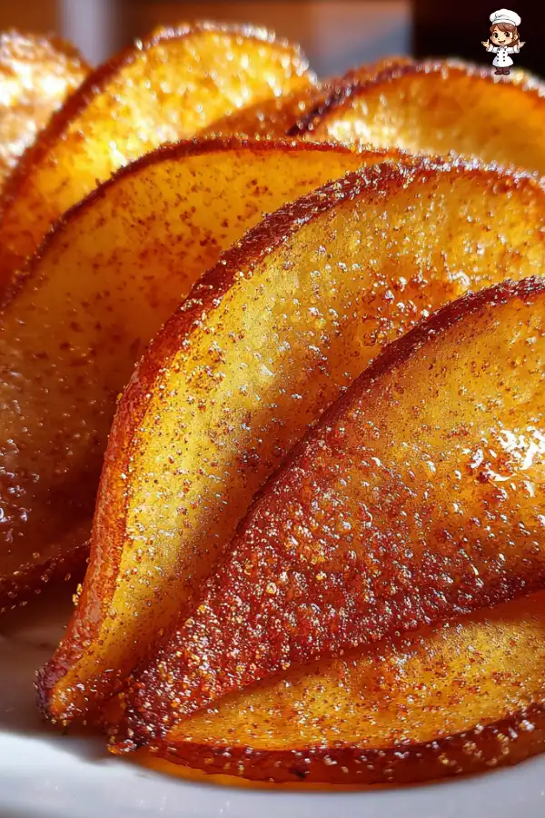 Air Fryer Spiced Pear Crisps Recipe