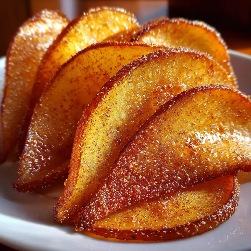 Air Fryer Spiced Pear Crisps Recipe
