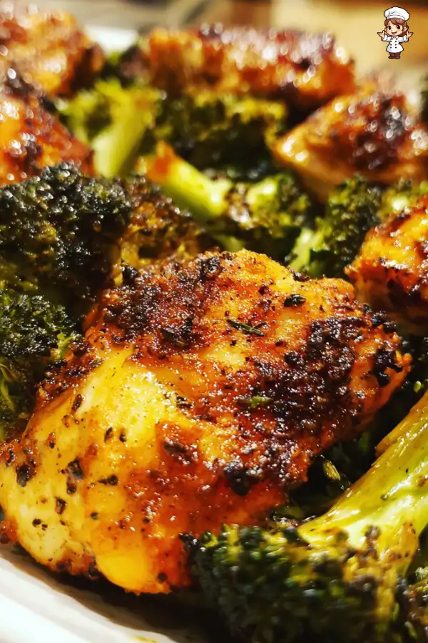 Air fryer chicken and broccoli recipe