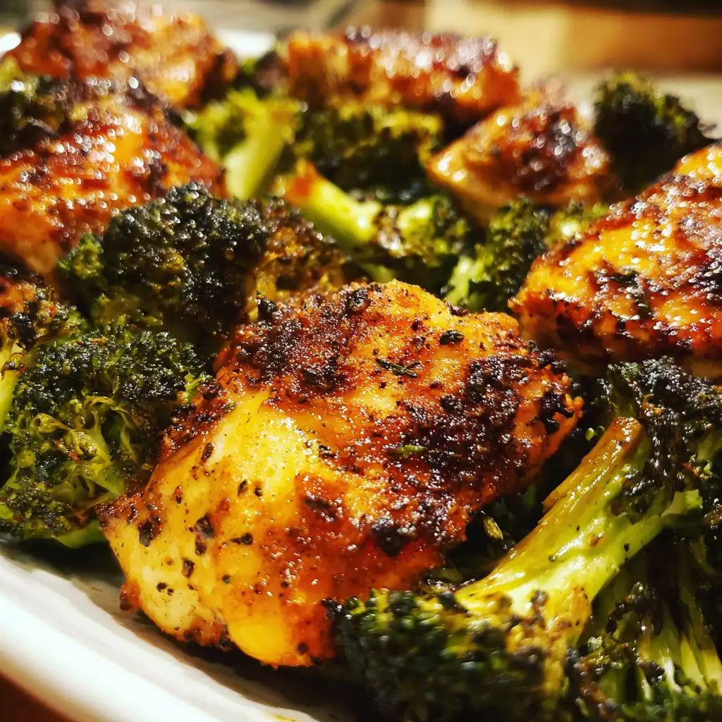 Air fryer chicken and broccoli recipe
