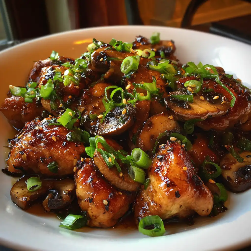 Black Pepper Chicken Mushrooms
