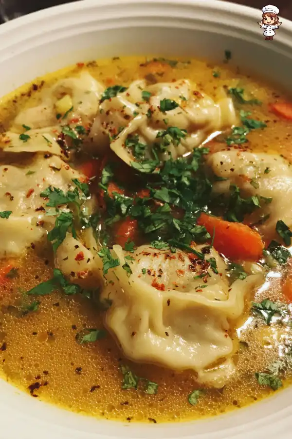 Coconut curry soup with dumplings