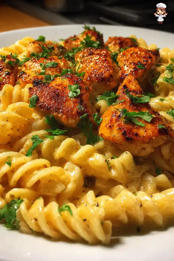 Creamy Parmesan Rotini with Cajun Chicken
