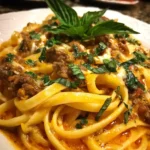 Creamy Velveeta Linguine with Italian Beef