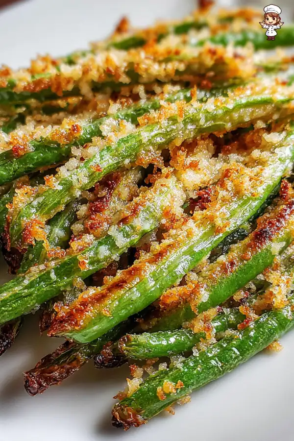 Crispy Parmesan air fryer green beans