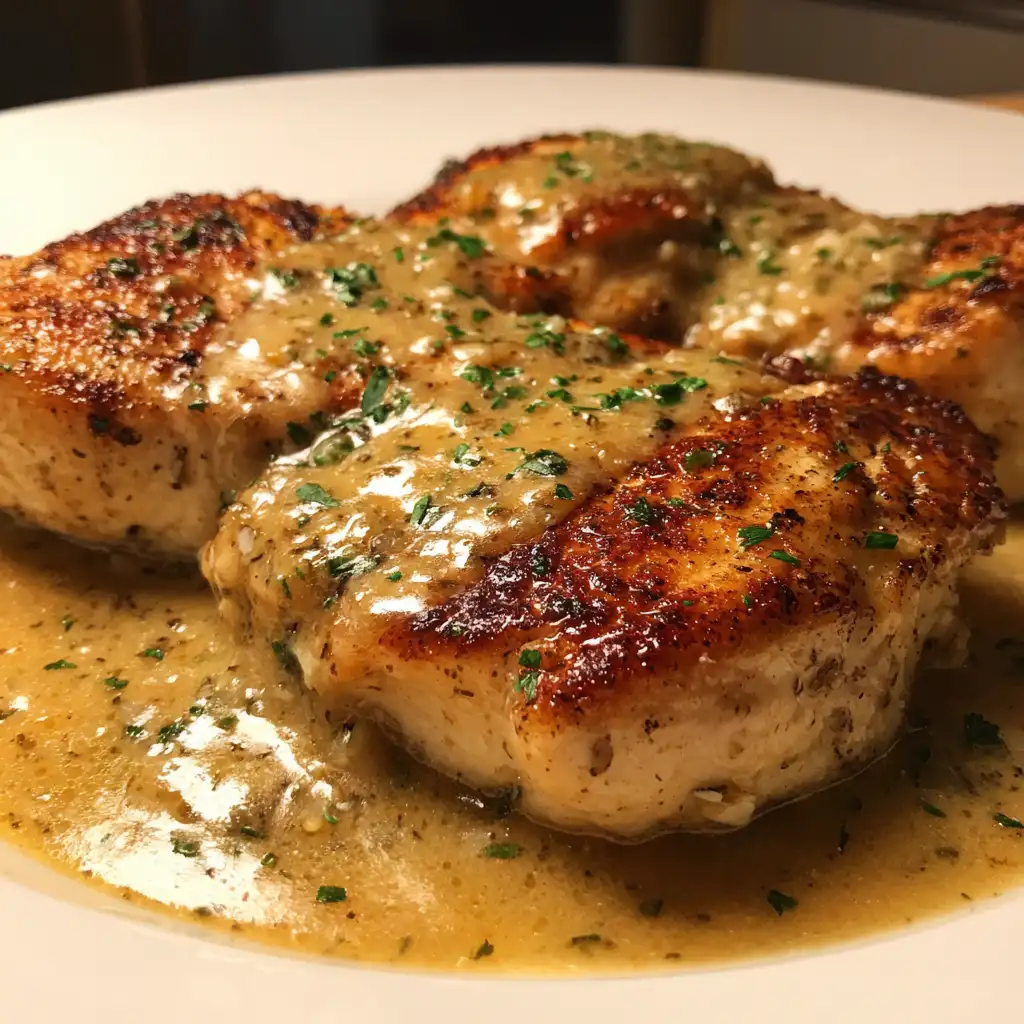 Garlic Chicken Asiago Gravy
