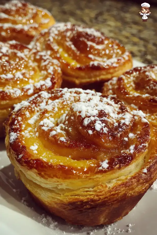 Peach pie cruffins recipe