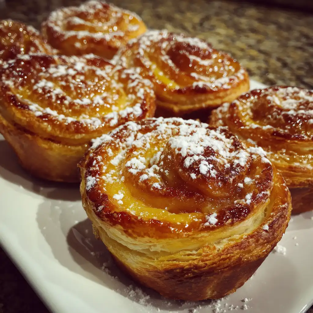 Peach pie cruffins recipe
